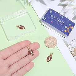 6Pcs Rack Plating Brass Micro Pave Cubic Zirconia Pendants&nbsp;KK-SC0007-84