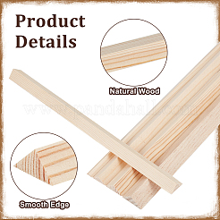 24Pcs 4 Styles Triangle Wood Sticks&nbsp;DIY-OC0012-47B