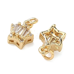 Brass Micro Pave Cubic Zirconia Pendants&nbsp;KK-A291-21G