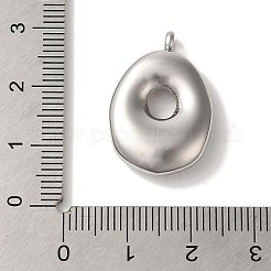 変色しない304ステンレススチールペンダント  バルーンレターチャーム  ステンレス鋼色  アルファベットのO  25x16.5x6mm  穴：2mm&nbsp;STAS-M017-08P-16