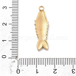 304ステンレススチールエナメルペンダント  魚のチャーム  18KGP本金メッキ  カラフル  26x8x2mm  穴：1.6mm&nbsp;STAS-R169-04C-G