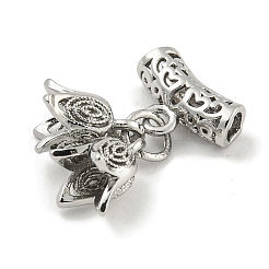 真鍮チャーム  花のチャーム  カドミウムフリー＆ニッケルフリー＆鉛フリー  プラチナ  17mm  穴：2.3mm&nbsp;KK-Q820-02P