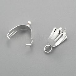 304ステンレススチールピンチベイル  銀  14x12x5.5mm  穴：2mm  ピン：1mm&nbsp;STAS-P223-17S