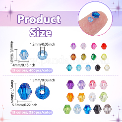 8450Pcs 2 Styles Transparent Acrylic Beads&nbsp;TACR-PH0001-84