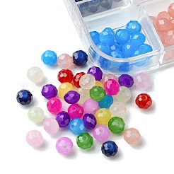 216Pcs 12 Colors Baking Paint Imitation Jade Glass Bead Strands&nbsp;DGLA-FS0001-08