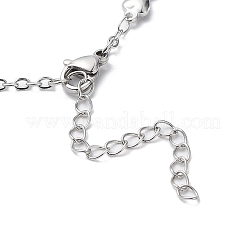 Non-Tarnish 304 Stainless Steel Bowknot Link Chain Necklace&nbsp;LS-NJEW-K249-07P