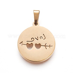 304 Stainless Steel Pendants&nbsp;STAS-P234-12G