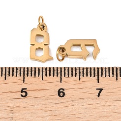 304ステンレススチールチャーム10個  数0~9  イオンプレーティング（ip）  ゴールドカラー  11~12x5.5~7.5x1.5mm  丸カン：4x0.8ミリ  3内径。&nbsp;STAS-B129-01G