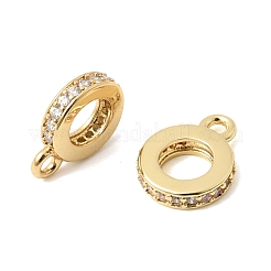 Brass Micro Pave Clear Cubic Zirconia Tube Bails&nbsp;KK-C255-27G