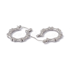 Non-Tarnish 304 Stainless Steel Dog Bone Wrap Hoop Earrings for Women&nbsp;EJEW-E199-05P