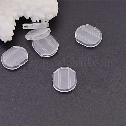 プラスチック製のイヤリングパッド  クリップイヤリングクッション  ピアス以外のイヤリングパーツ  透明  10.5x8mm&nbsp;X-KY-P006-01