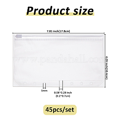 45Pcs Transparent PVC Jewelry Zip Top Storage Bags&nbsp;ABAG-FH0001-15