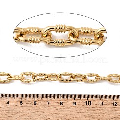304ステンレススチールアズキチェーン  溶接されていない  スプールで  イオンプレーティング（ip）  20KGP本金メッキ  13.5x8.5x2.5mm&nbsp;CHS-K024-05G