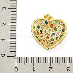 Rack Plating Brass Pave Cubic Zirconia Pendants&nbsp;KK-U029-08G-03