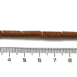 合成ゴールドストーン金砂石ビーズ連売り  コラム  13.5~14x4~4.5mm  穴：1.2mm  約28個/連  15.16''（38.5センチメートル）&nbsp;G-D464-31