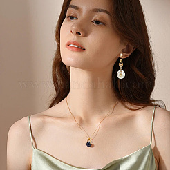 16Pcs 4 Colors Rack Plating Brass Pave Cubic Zirconia Snap on Bails&nbsp;KK-AR0003-55G
