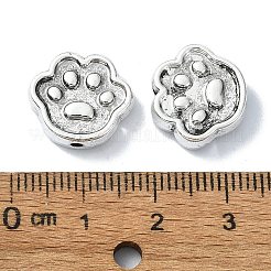 チベット風合金ビーズ  足跡  アンティークシルバー  13.5x15x4.5mm  穴：1.6mm  約162個/500g&nbsp;TIBEB-F065-20AS