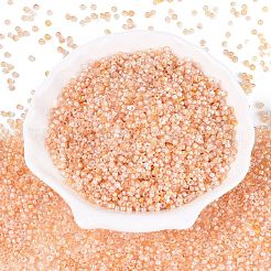 ピカソガラスシードビーズ  ロンデル  丸い穴  ライトサーモン  2.5x1.5mm  穴：1.2~1.4mm  約30000個/ポンド&nbsp;SEED-Q041-02E