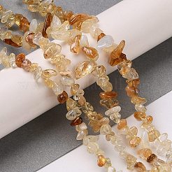 加熱天然シトリンチップビーズ連売り  4~9x2~4x2~3mm  穴：0.5mm  32.28''（82センチメートル）&nbsp;G-D093-A04