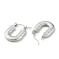 Non-Tarnish 304 Stainless Steel Rectangle Chunky Hoop Earrings for Women&nbsp;LS-EJEW-G293-05P