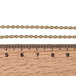 2.5mm ユニセックス 304ステンレススチール製 テクスチャードアズキチェーンネックレス  ゴールドカラー  15.67インチ（39.8cm）&nbsp;NJEW-P356-13G