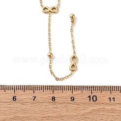 304 Stainless Steel Infinity Y Necklaces&nbsp;NJEW-R026-21G