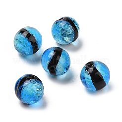 Handmade Silver Foil Glass Beads&nbsp;LAMP-A001-G03-10mm