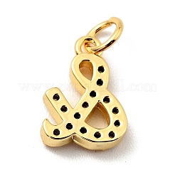 Brass Micro Pave Clear Cubic Zirconia Pendants&nbsp;X-KK-E015-27G