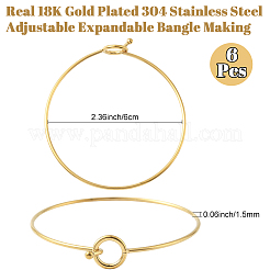 6Pcs 304 Stainless Steel Bangle Making&nbsp;STAS-BBC0008-05A