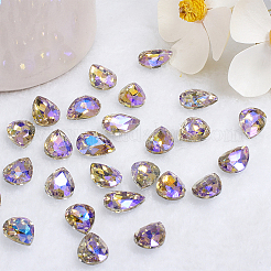 Pointed Back Glass Rhinestone Cabochons&nbsp;RGLA-OC0001-30