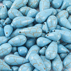 105Pcs 3 Styles Synthetic Turquoise Dyed Beads Strands&nbsp;G-TA0001-91A
