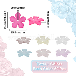 350Pcs 7 Colors Transparent Acrylic Bead Caps&nbsp;MACR-SP0001-14