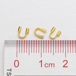 真鍮製U字カンU字金具  ゴールドカラー  約4 mm幅  長さ5mm  厚さ1mm  穴：0.5&nbsp;KK437-G