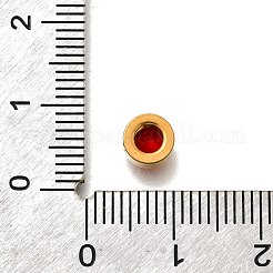 304ステンレススチールラインストーンビーズ  18KGP本金メッキ  クロスドリルラウンド  ライトシャム  6x4mm  穴：1.2mm&nbsp;STAS-D310-05G-05