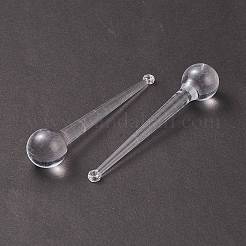 (不良見切り販売：スクラッチ)アクリルビッグペンダント  ティアドロップ  透明  97x19mm  穴：2.7mm&nbsp;TACR-XCP0001-10