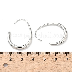 304ステンレススチールティアドロップダングルイヤリング  プラチナ  29.5x3mm&nbsp;EJEW-Z158-01P
