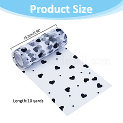 Polyester Heart Pattern Mesh Fabric&nbsp;SENE-WH0003-46