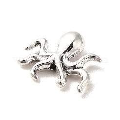 チベット風合金ビーズ  カドミウムフリー＆鉛フリー  タコ  アンティークシルバー  13.5x16x4mm  穴：1.5mm&nbsp;X-PALLOY-M217-39AS