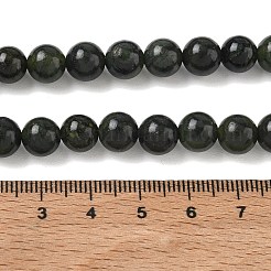 天然カナダ翡翠ビーズ連売り  スムーズなラウンド  8mm  穴：1.2mm  約48個/連  15.55''（39.5センチメートル）&nbsp;GG-CBA6BAC-A02-8mm