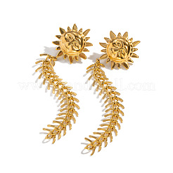 Sun 304 Stainless Steel Tassel Stud Earrings&nbsp;EC2553