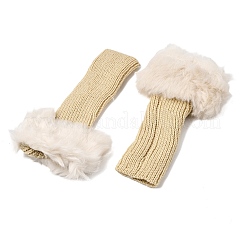Plush Acrylic Fibers Knitting Fingerless Gloves&nbsp;PW-WGBA7CE-04
