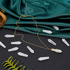 12Pcs Natural Quartz Crystal Pointed Beads&nbsp;G-OC0003-99