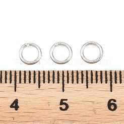 真鍮は、丸カンを閉じ  ラウンド  プラチナ  20ゲージ  5x0.8mm  内径：3.5mm  約50個/セット&nbsp;KK-D257-01P-03