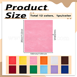 12Pcs 12 Colors Felt Non Woven Fabric&nbsp;DIY-LP0004-22