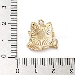 メッキ合金エナメルチャームラック  ゴールドカラー  魚のチャームを持つ猫  ホワイト  18x18x3mm  穴：2mm&nbsp;FIND-Q099-11G-02