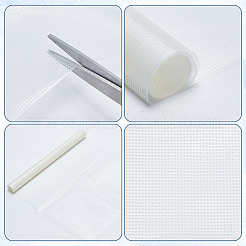 クロスステッチ用の水溶性安定剤  透明  1000x225x0.1mm&nbsp;DIY-WH0581-61