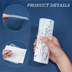 6Pcs 6 Styles Plants Theme PET Plastic Hollow Out Drawing Painting Stencils Templates&nbsp;DIY-GF0012-66