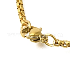 201 Stainless Steel Colorful Cubic Zirconia Cross Pendant Box Chain Necklaces&nbsp;NJEW-Q002-02G