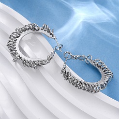 Brass Hoop Earrings&nbsp;EJEW-R025-31P