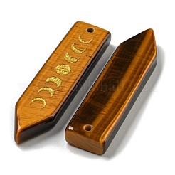 天然混合石のムーンフェイズペンダント  矢印チャーム  49.5x12.5x6mm  穴：1.6mm&nbsp;G-C145-01